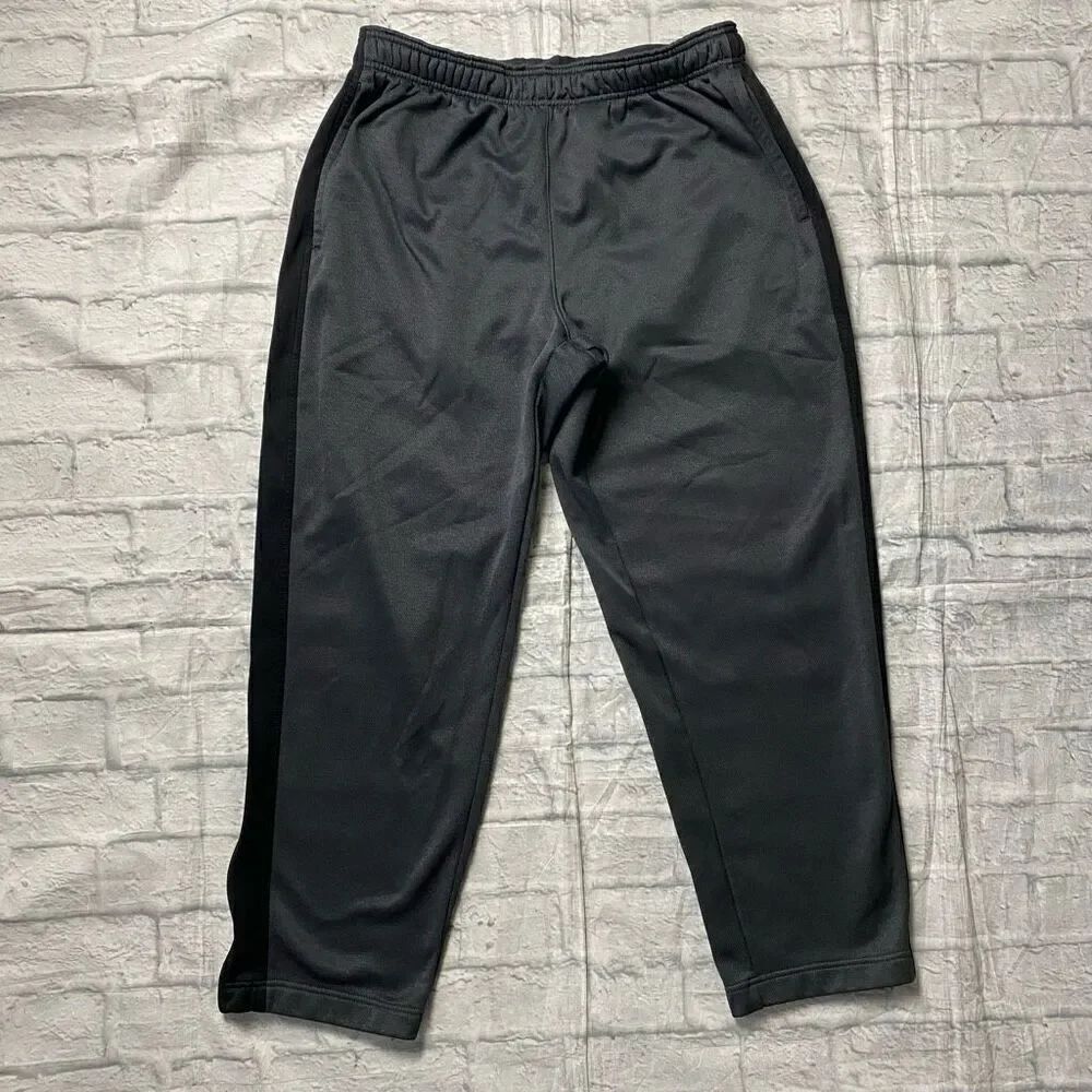 Nike therma fit men XL pull on athletic pants w/elastic waist grey & black